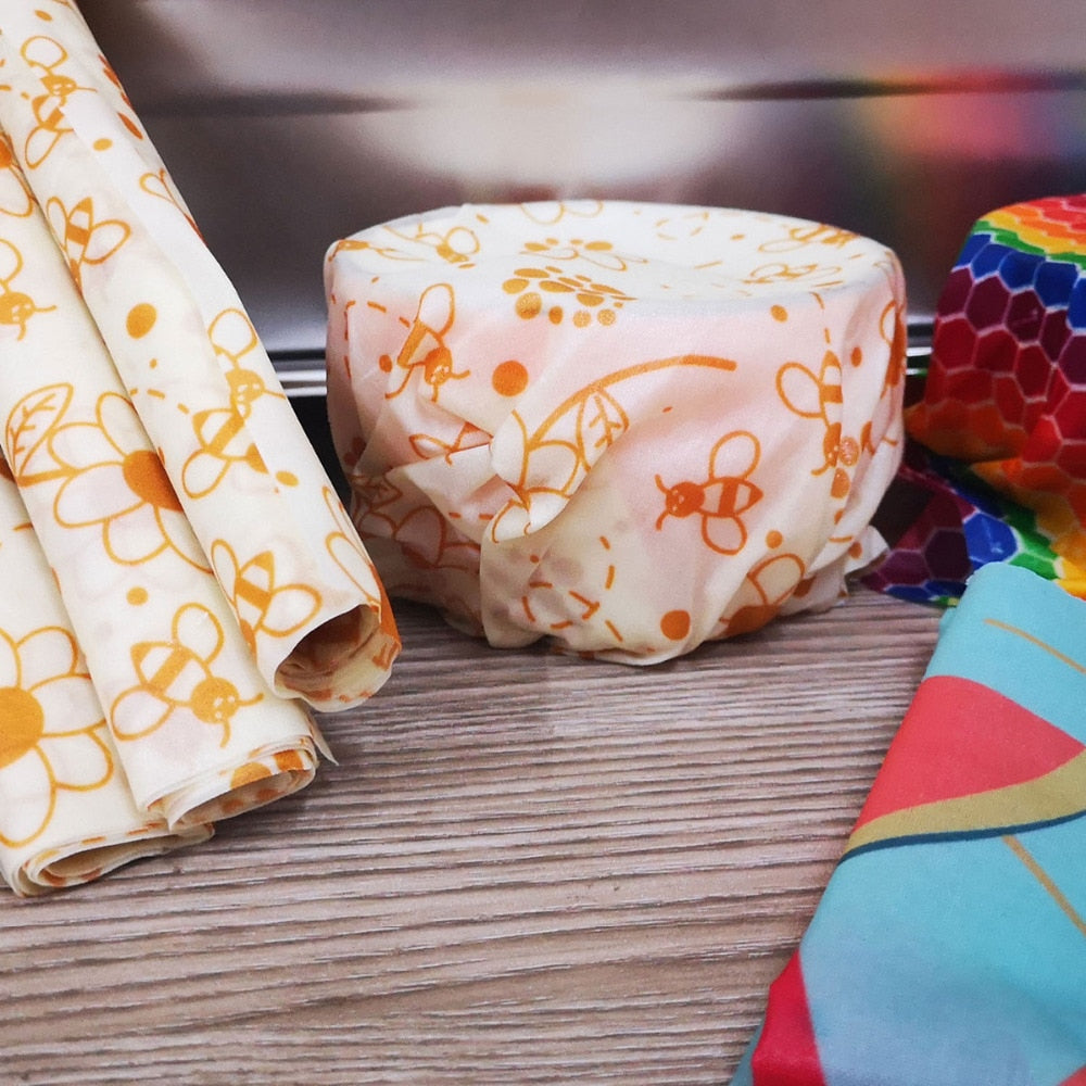 Eco-Friendly Beeswax Food Wraps - 3-Pack for Sustainable Food Storage