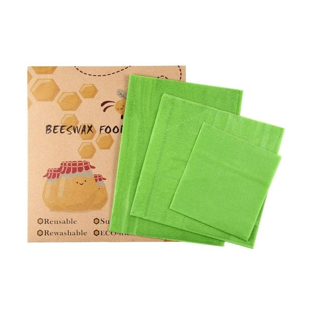 Eco-Friendly Beeswax Food Wraps - 3-Pack for Sustainable Food Storage