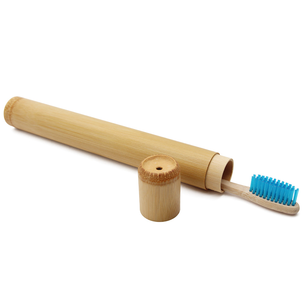 Bamboo (5-Pack) Toothbrush & Holder Set - Eco-Friendly, Soft Bristles